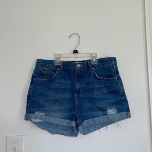 high waisted topshop rosa moto jean shorts